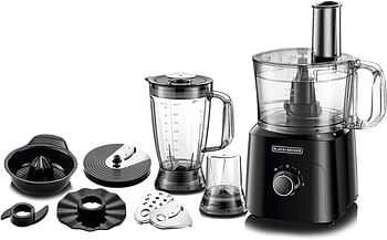 Black+Decker 750W 5-in-1 34 Function Food Processor - FX775-B5 - Black