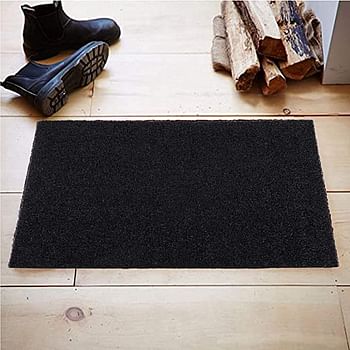 Kuber Industries Rubber 1 Piece Door Mat 16x24'' (Black)