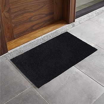 Kuber Industries Rubber 1 Piece Door Mat 16x24'' (Black)