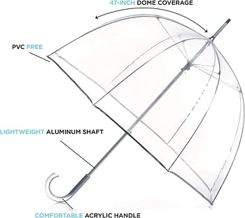 totes Signature Clear Bubble Umbrella