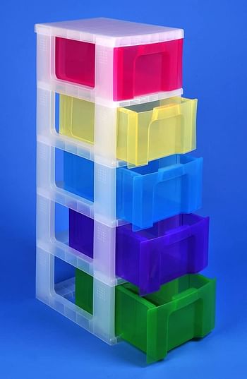 Really Useful 5 x 12 Liter Plastic Storage Tower
