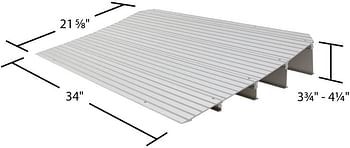 Silver Spring Thr4 4.25" H Aluminum Mobility Threshold RAMp For Wheelchairs, Scooters, And Power Chairs