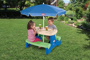 طاولة نزهات للاطفال جي ار سهلة التخزين مع مظلة من ليتل تايكس، متعددة الالوان، 629945M