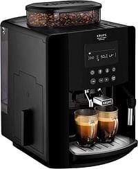 KRUPS Arabica Automatic Espresso Machine, Large LCD Display, Black, EA817040 Black Arabica