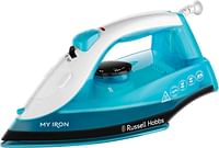 Russell Hobbs 25580 My Iron Steam Iron, Ceramic Soleplate, 260 ml Water Tank, Self-Clean Function and Two Metre Power Cable, 1800 W, Blue and White