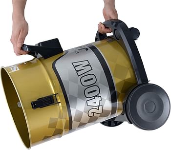 SHARP 22L 2400W HEAVY DUTY DRUM/BARREL 100% COPPER MOTOR VACUUM CLEANER EC-CA2422-Z GOLD