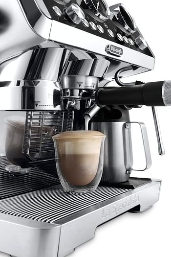 Delonghi La Specialista Maestro, Pump Espresso Coffee Machine, EC9665M, With Sensor Grinding Technology, Smart Tamping Station, Pre Infusion, Manual and Automatic Milk Frothing Options, SILVER