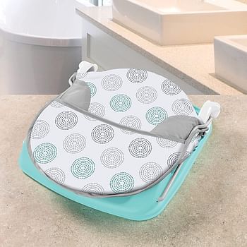 Summer Deluxe Baby Bather ( Geo Waves ) - Bath Support for Use in The Sink or Bathtub - Includes 3 Reclining Positions