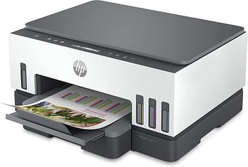 HP Smart Tank 720 All-in-One Printer Wireless, Print, Scan, Copy, Auto Duplex Printing, Print up to 18000 black or 8000 color pages 6UU46A - White, Grey