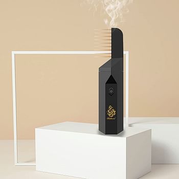 Electric Comb BUkhoor B26 Incense Burner Arabic Aroma Diffuser Mini USB Rechargeable Black-Color may vary