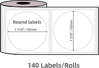 M110 Round Label Paper 50x50 mm (1.96“x1.96”) 420 Stickers, Multipurpose Self-Adhesive Label, Unique Designs for Business, Retailers, Boutiques and Shops to Use on Bags, Boxes and Envelope