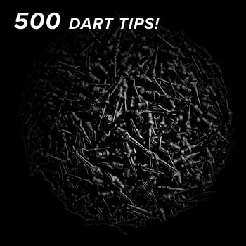 Viper Dart Accessory: Tufflex II 1/4" Thread Soft Tip Dart Points, Black (100 and 500 Packs)/500 Pack
