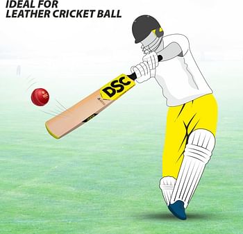 Dsc Condor Flicker Kashmir Willow Cricket Bat (Size: 6, Ball_ Type : Leather Ball, Playing Style : All-Round)