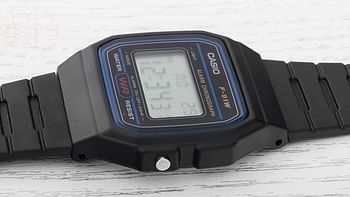 Casio Casual Watch Digital Display Quartz for Unisex F-91W-1 /Grey/One Size