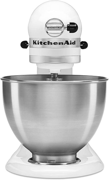 KitchenAid 5K45SSBWH Classic Stand Mixer, 4.3 Litre, White