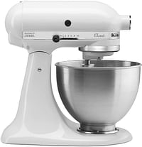 KitchenAid 5K45SSBWH Classic Stand Mixer, 4.3 Litre, White