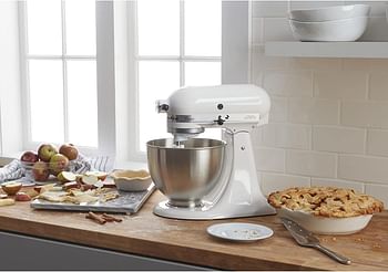 KitchenAid 5K45SSBWH Classic Stand Mixer, 4.3 Litre, White