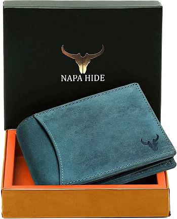 Napa Hide by Wildhorn RFID Color : Blue hunter