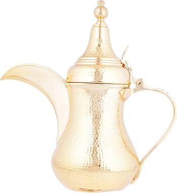 Al Saif Brass Arabic Traditional Dallah Size: 52OZ, Color: Gold, K57435/52