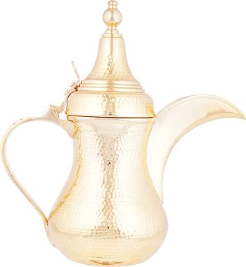 Al Saif Brass Arabic Traditional Dallah Size: 52OZ, Color: Gold, K57435/52