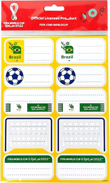 FIFA 2022 Country Name Label Sticker 2 sheets pack Brazil