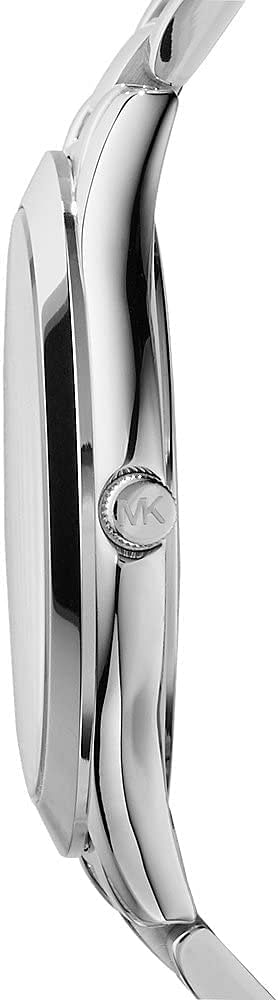 Michael Kors Women's Slim Runway Three-Hand Stainless Steel Quartz Watch, MK3179 - Slim Runway Silver