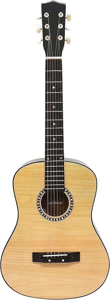 Lexibook Wooden AcoUStic Guitar, 36'', Learning Guide Included, 6 Nylon Strings, Carry Bag Included K2200 - Wood/Black