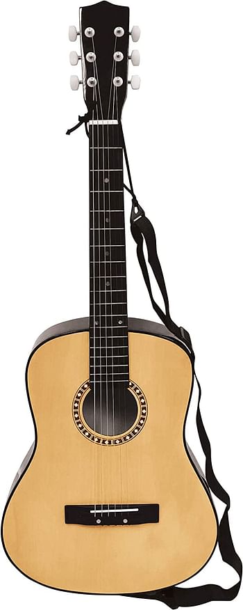 Lexibook Wooden AcoUStic Guitar, 36'', Learning Guide Included, 6 Nylon Strings, Carry Bag Included K2200 - Wood/Black