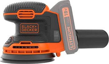 Black+Decker Cordless Random Orbit Sander with Dust Collector, 18V, Battery not included - BDCROS18N-XJ