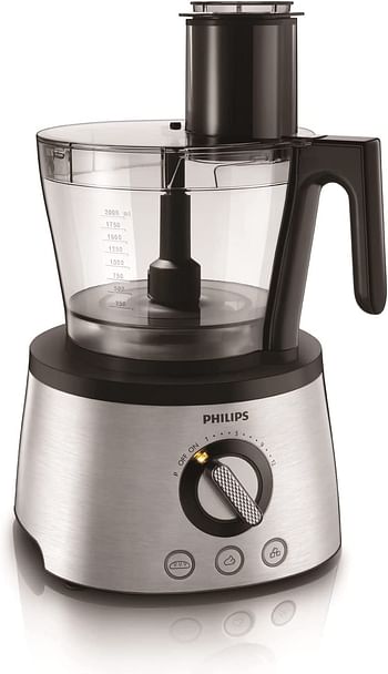 PHILIPS Avance Collection Multi- function Food Processor HR7778/01, 1300W, Compact 4in1 setup, 3.4L bowl with Stainless Steel Disc, 2.2L Blender, Centrifugal Juicer + Citrus Press, Metal Kneading Hook