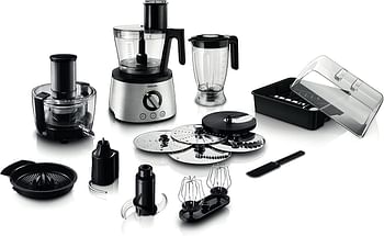 PHILIPS Avance Collection Multi- function Food Processor HR7778/01, 1300W, Compact 4in1 setup, 3.4L bowl with Stainless Steel Disc, 2.2L Blender, Centrifugal Juicer + Citrus Press, Metal Kneading Hook