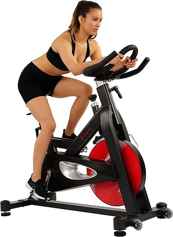 Sunny Health & Fitness Unisex Adult Sf-B1714 Evolution Pro Magnetic Belt Drive Indoor Cycling Bike - Black One Size