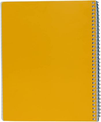 Maxi spiral polypropylene 3 subject notebook 9.5 inch x 7 120 sheets 9-ppsub 1 - assorted colors