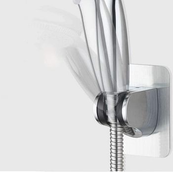 SHOWAY Shower Head Holder, Adhesive Handheld Shower Holder NO Drilling Wall Mount Bracket, Bathroom Installation & Mounting Kits Waterproof and Adjustable…