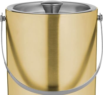 Viners Barware Double Wall Ice Bucket, 1.5 Litre Capacity - Gold