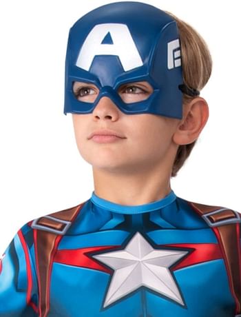 Rubies Official Marvel Avengers Captain America Classic Childs Costume, Kids Superhero Fancy Dress Large Bright Blue