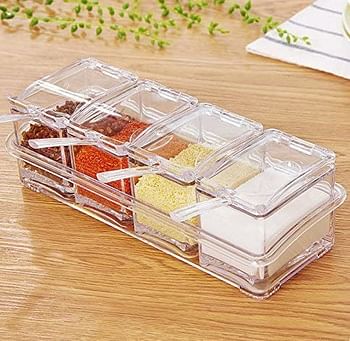 Wheat Straw Flavor Pot Seasoning Bottles Suit The Kitchen Seasoning Salt Sauce Pot Seasoning Box