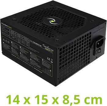 Tecnoware ATX 550W power supply for PC - Silent 12 cm fan - Connectors 2 x SATA, 1 x 24 Poles, 1 x 12V 4 + 4 Poles, 2 x Molex, 1 x Floppy