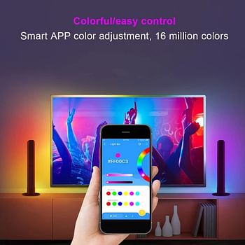 Sulfar Smart Flow Light Bar, RGB Ambient Backlight, Music-Synced Tiktok Auxiliary Light, App-Controllable 12-Mode LED Flowing Bar for Indoor Computer, TV, Bedroom Decor