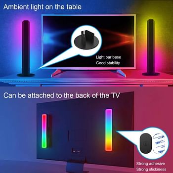 Sulfar Smart Flow Light Bar, RGB Ambient Backlight, Music-Synced Tiktok Auxiliary Light, App-Controllable 12-Mode LED Flowing Bar for Indoor Computer, TV, Bedroom Decor