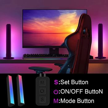 Sulfar Smart Flow Light Bar, RGB Ambient Backlight, Music-Synced Tiktok Auxiliary Light, App-Controllable 12-Mode LED Flowing Bar for Indoor Computer, TV, Bedroom Decor