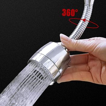 Daily Store SHOWAY 360 Degree Rotating Faucet Sprayer, Double Mode Water Saving Aerator Kitchen Faucet Extender Kitchen Sink Aerators,Anti Splash Water Saving Tap, silver, FASPRA01-S, 22mm/24mm