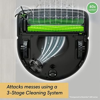 Irobot S9+ (9550) Roomba Vacuum Cleaner with Dirt Disposal - Self Release Wi-Fi Connection Smart Draw Strong Suction Corners and Edges Perfect for Pet Hair - Black