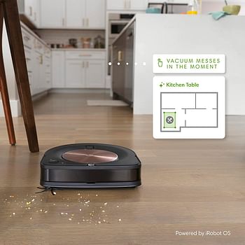 Irobot S9+ (9550) Roomba Vacuum Cleaner with Dirt Disposal - Self Release Wi-Fi Connection Smart Draw Strong Suction Corners and Edges Perfect for Pet Hair - Black