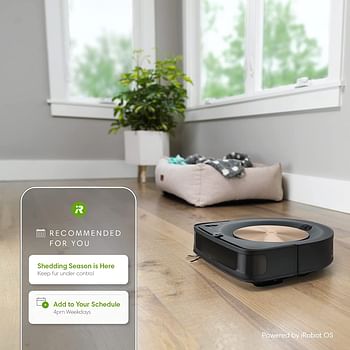 Irobot S9+ (9550) Roomba Vacuum Cleaner with Dirt Disposal - Self Release Wi-Fi Connection Smart Draw Strong Suction Corners and Edges Perfect for Pet Hair - Black