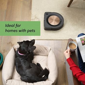 Irobot S9+ (9550) Roomba Vacuum Cleaner with Dirt Disposal - Self Release Wi-Fi Connection Smart Draw Strong Suction Corners and Edges Perfect for Pet Hair - Black