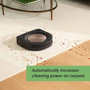 Irobot S9+ (9550) Roomba Vacuum Cleaner with Dirt Disposal - Self Release Wi-Fi Connection Smart Draw Strong Suction Corners and Edges Perfect for Pet Hair - Black