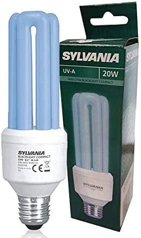 SYLVANIA 20W E27 BL368 Insect Killer Replacement UV Blacklight Bulb with Blue Fluorescent Light