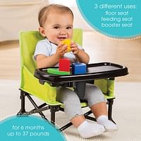 Summer Infant Pop And Sit Portable Booster, 13404, Green/Grey