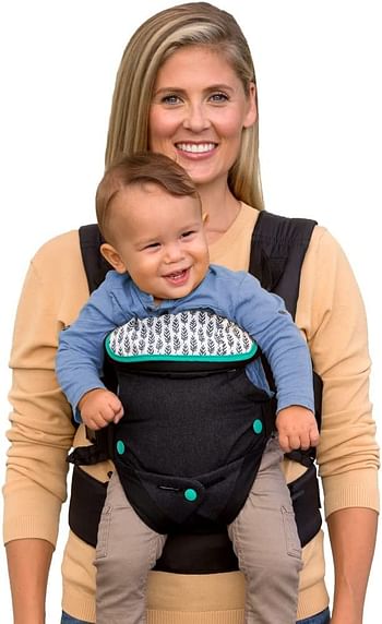 Infantino Flip Advanced 4-IN-1 Convertible Baby Carrier For 0 Months+ Black Grey/1 Count